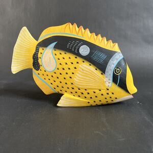 9” Vintage Tropical Fish Sea Art Decor Colorful By Sue Williams